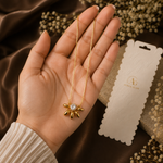 Elegant Floral Pendant Necklace – Gold Finish