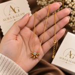 Elegant Floral Pendant Necklace – Gold Finish