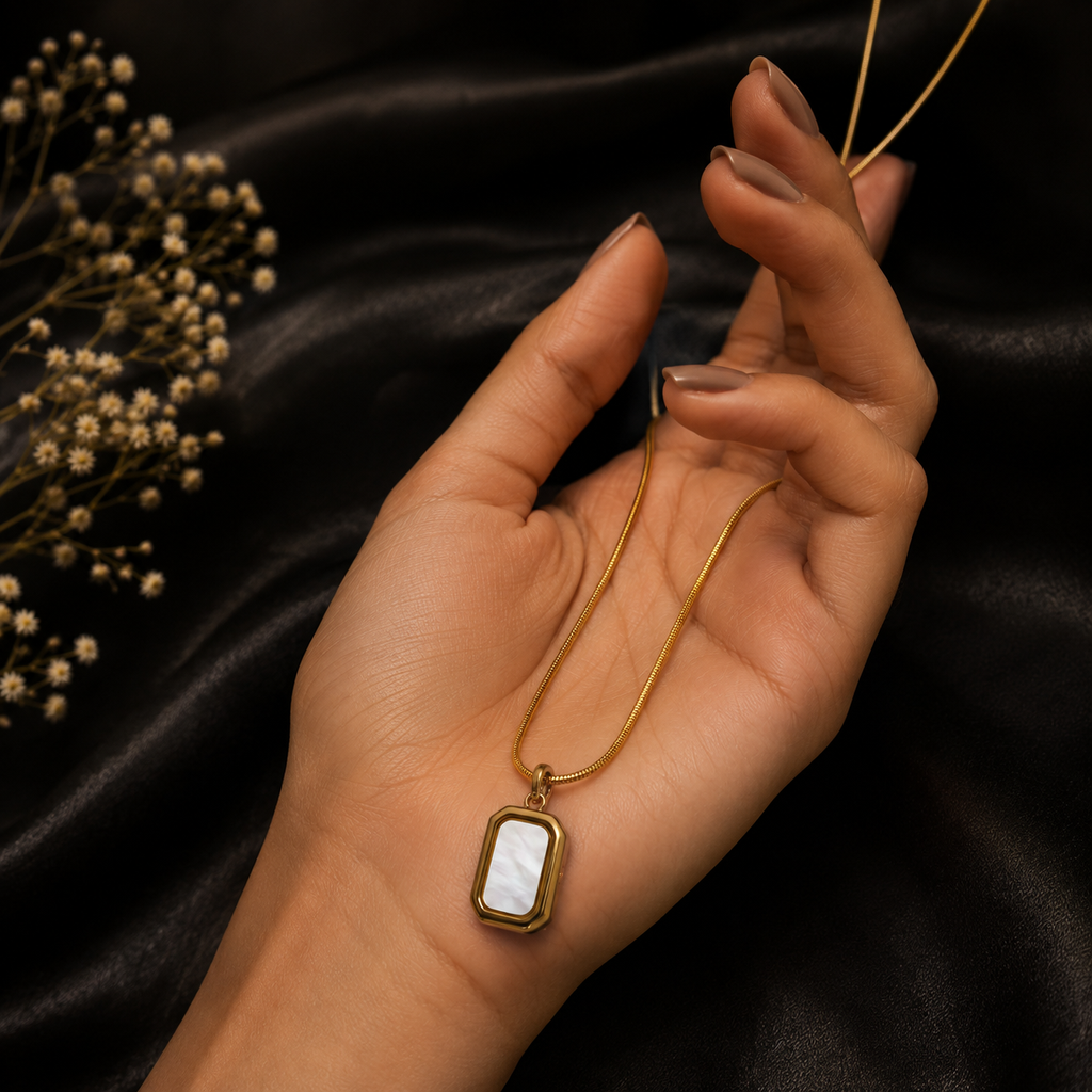 Elegant Mother of Pearl Pendant Necklace for Women | Aura & Glam