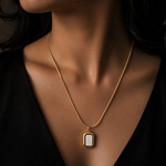 Elegant Mother of Pearl Pendant Necklace for Women | Aura & Glam