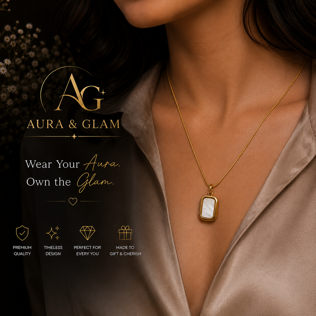 Elegant Mother of Pearl Pendant Necklace for Women | Aura & Glam