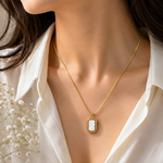 Elegant Mother of Pearl Pendant Necklace for Women | Aura & Glam