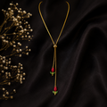 Elegant Rose tulip Necklace – Gold Finish