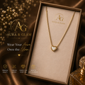 Elegant Pearl Heart Pendant Necklace – Gold Finish