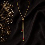 Elegant Rose tulip Necklace – Gold Finish