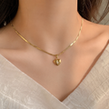 Heart Star Crystal Pendant Necklace