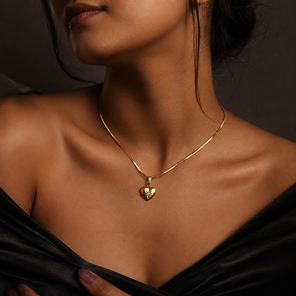 Heart Star Crystal Pendant Necklace