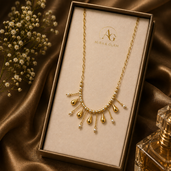 Pearl Drop Statement Necklace