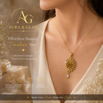 Floral Pearl Pendant Necklace