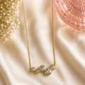 ✨ Gold Rectangle Crystal Pendant Necklace