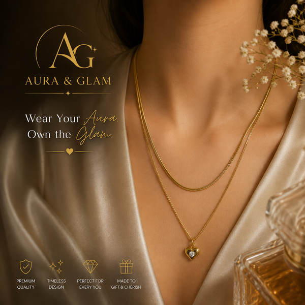 Heart Crystal Layered Necklace