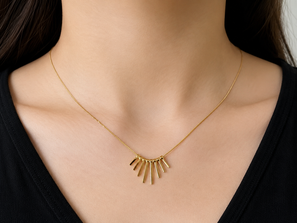 Sunburst Bar Necklace