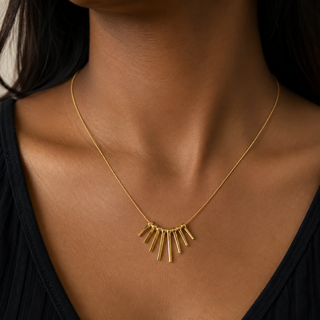 Sunburst Bar Necklace