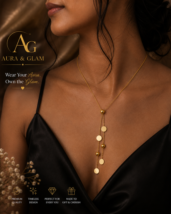 Lariat Disc Necklace