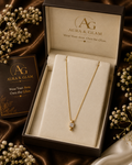 Square Crystal Pendant Necklace