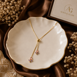 Tulip Butterfly Lariat Necklace