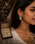 Gold Floral  Earrings