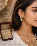 Gold Floral  Earrings