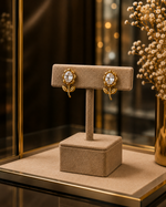 Elegant Gold Floral Crystal Earrings for Women