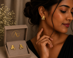 Elegant Gold Leaf Crystal Earrings for Women