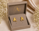 Elegant Gold Leaf Crystal Earrings for Women