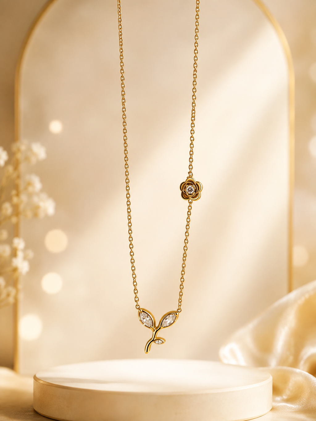 Elegant Floral Vine Necklace for Women