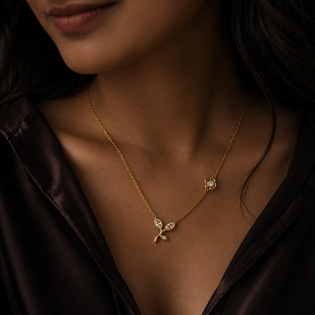 Elegant Floral Vine Necklace for Women