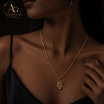 Elegant Tulip Pendant Necklace – Gold Finish