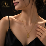 Elegant Tulip Pendant Necklace – Gold Finish